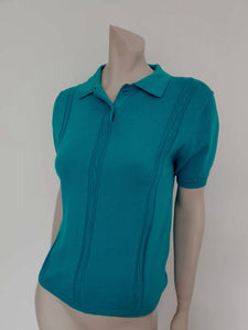 vintage turquoise knit top by slade