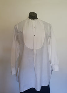 Antique edwardian negligee shirt or pullover dress shirt with band neck by pelaco