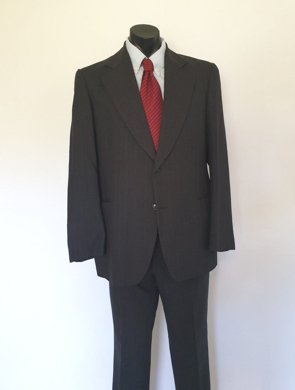 bud tingwell estate 1970s grey pin striped suit