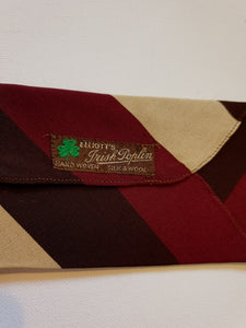 vintage 1930s striped maroon tie by elliots irish poplin