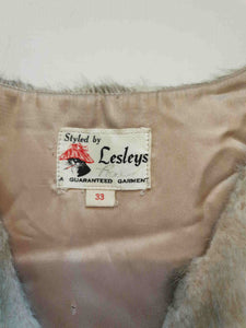 1960s vintage grey faux fur vest by lesleys XS