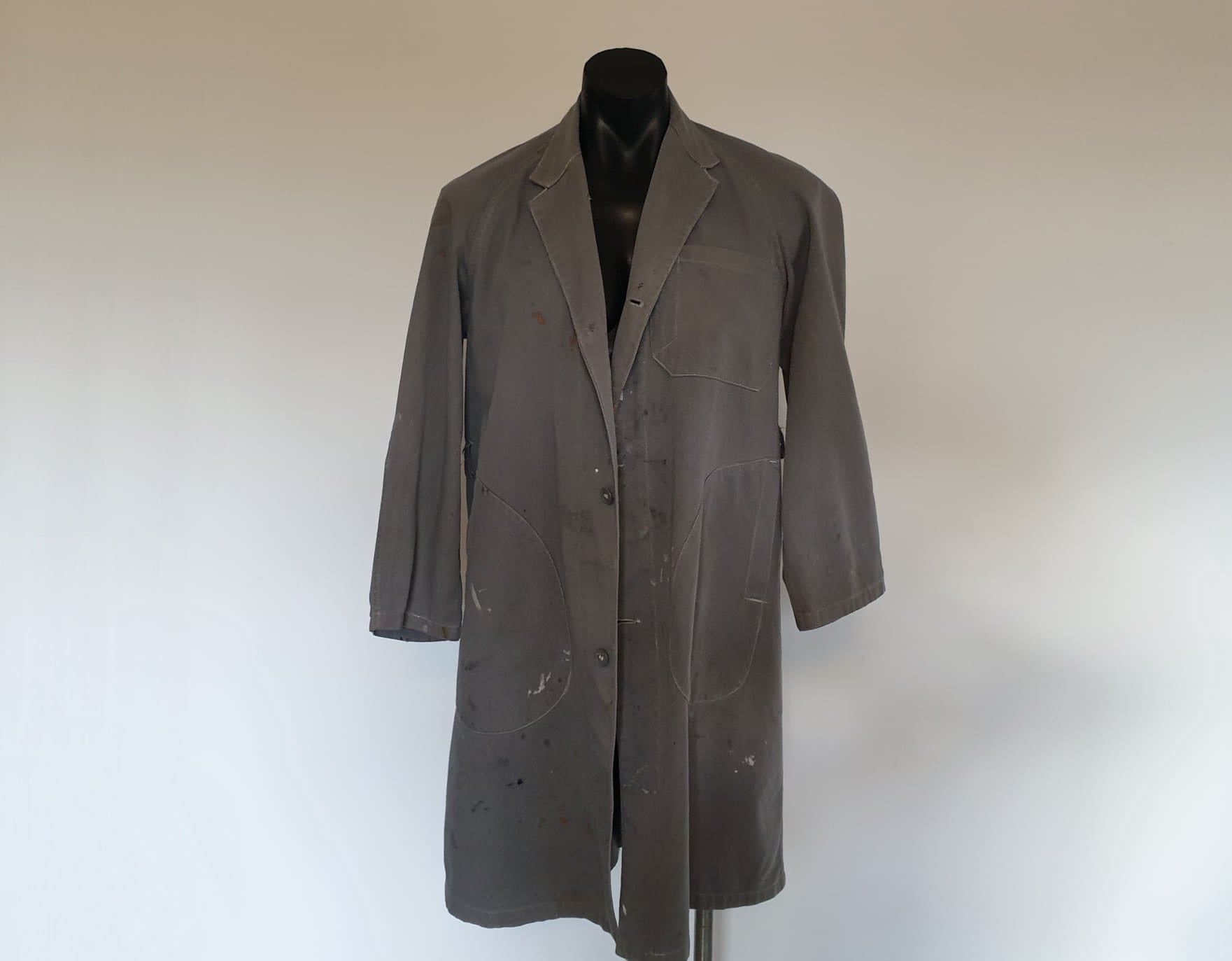 Distressed Grey Dustcoats - Vintage Workwear