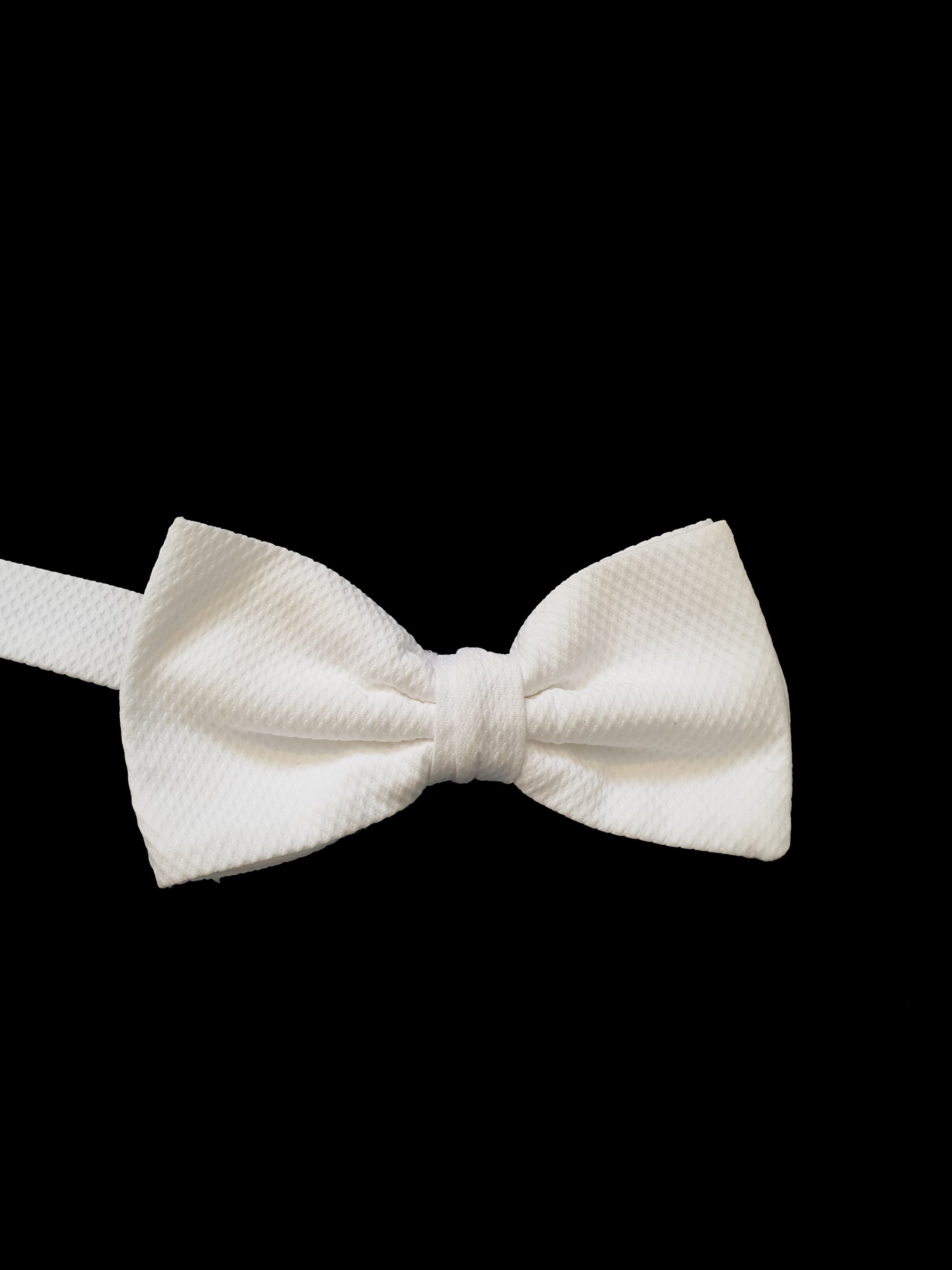 Selection of White Marcella Bow Ties - White Tie Formal