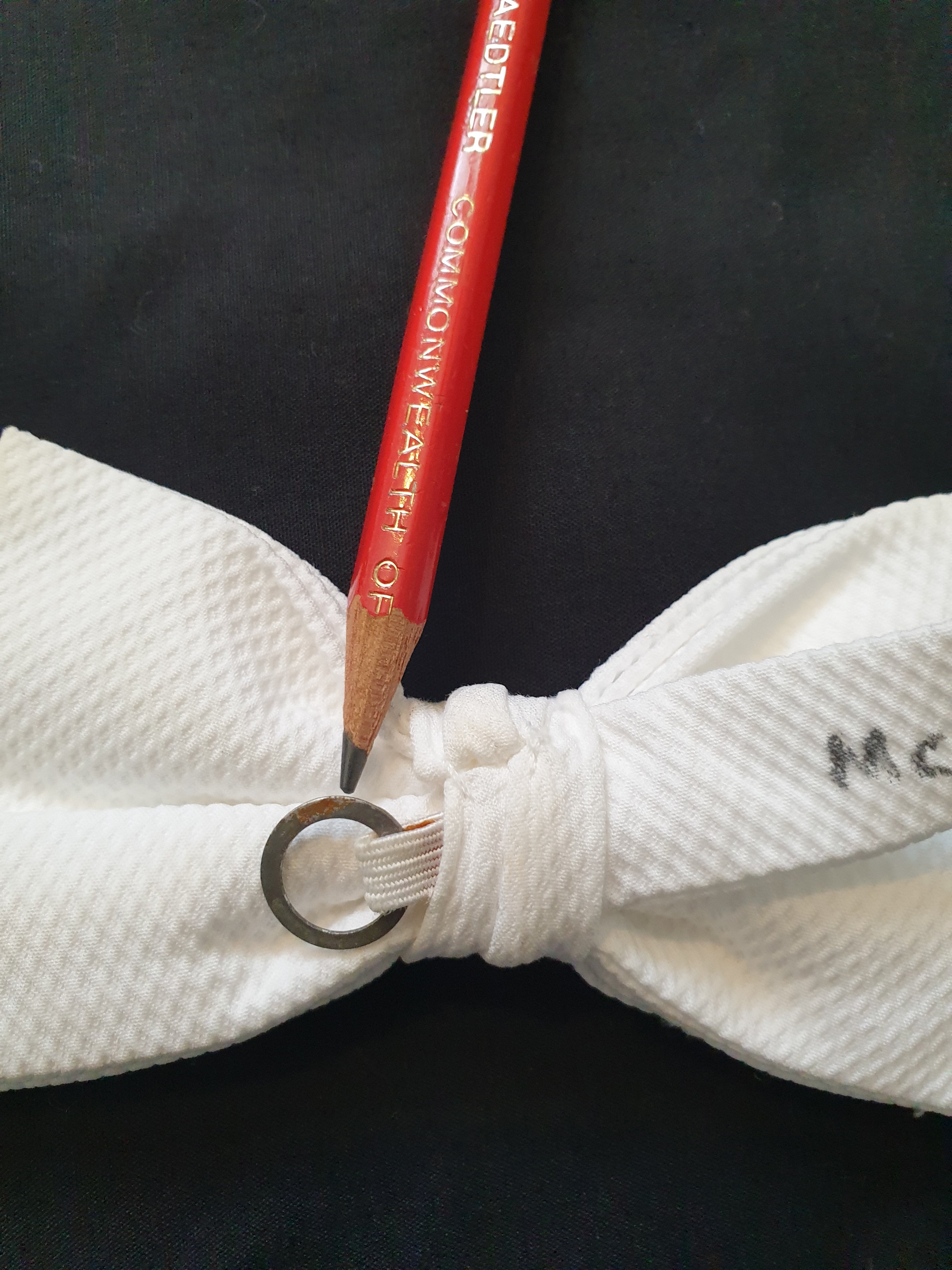 front fastening vintage white marcella bow tie