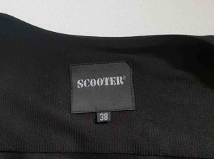 vintage flocked  black zip front mini dress by Scooter Medium