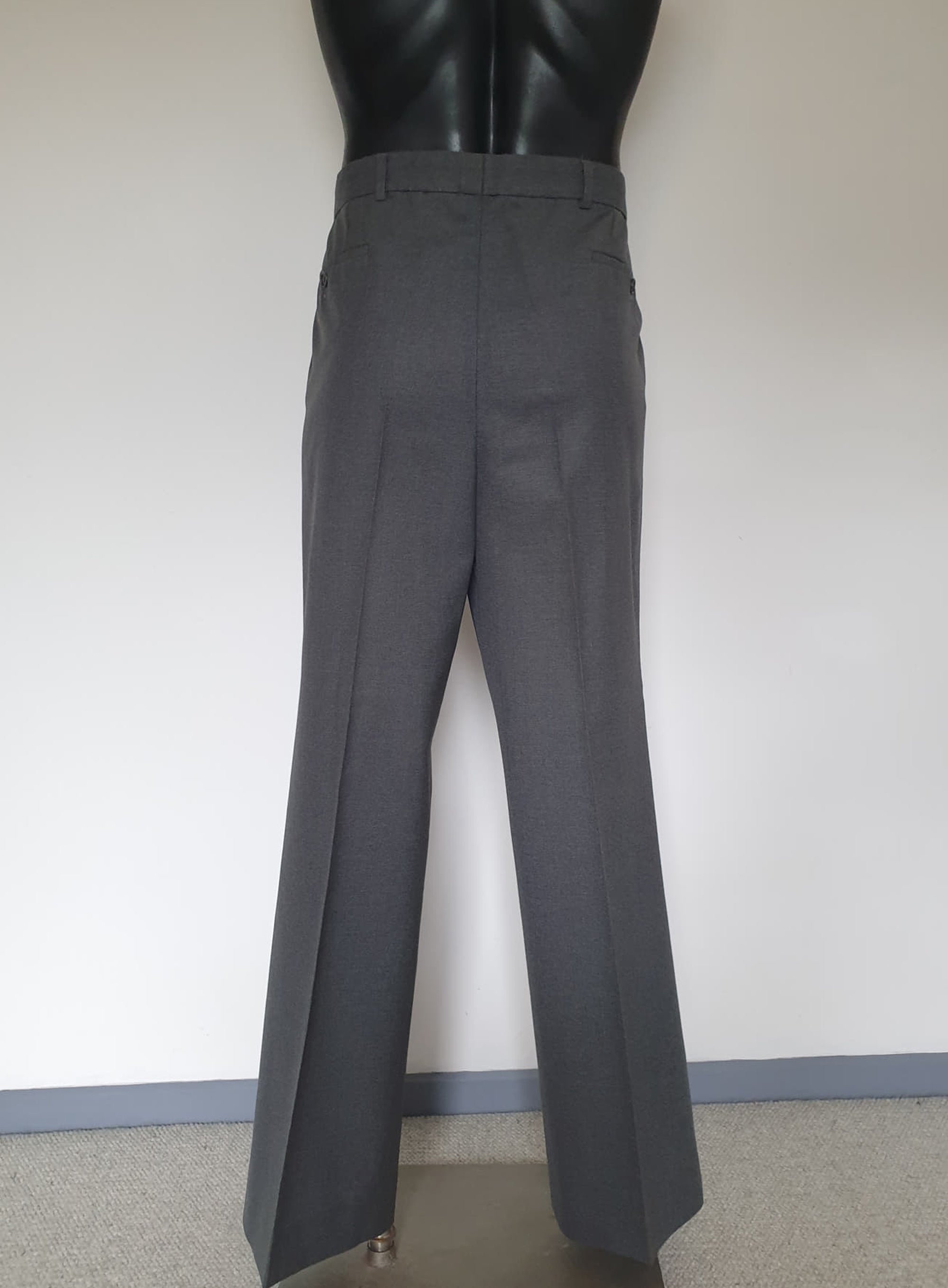 vintage grey wool blend tailored pants trousers by fletcher jones XL