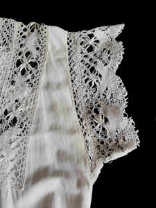 Antique Bobbin Lace Trimmed Petticoat Dress
