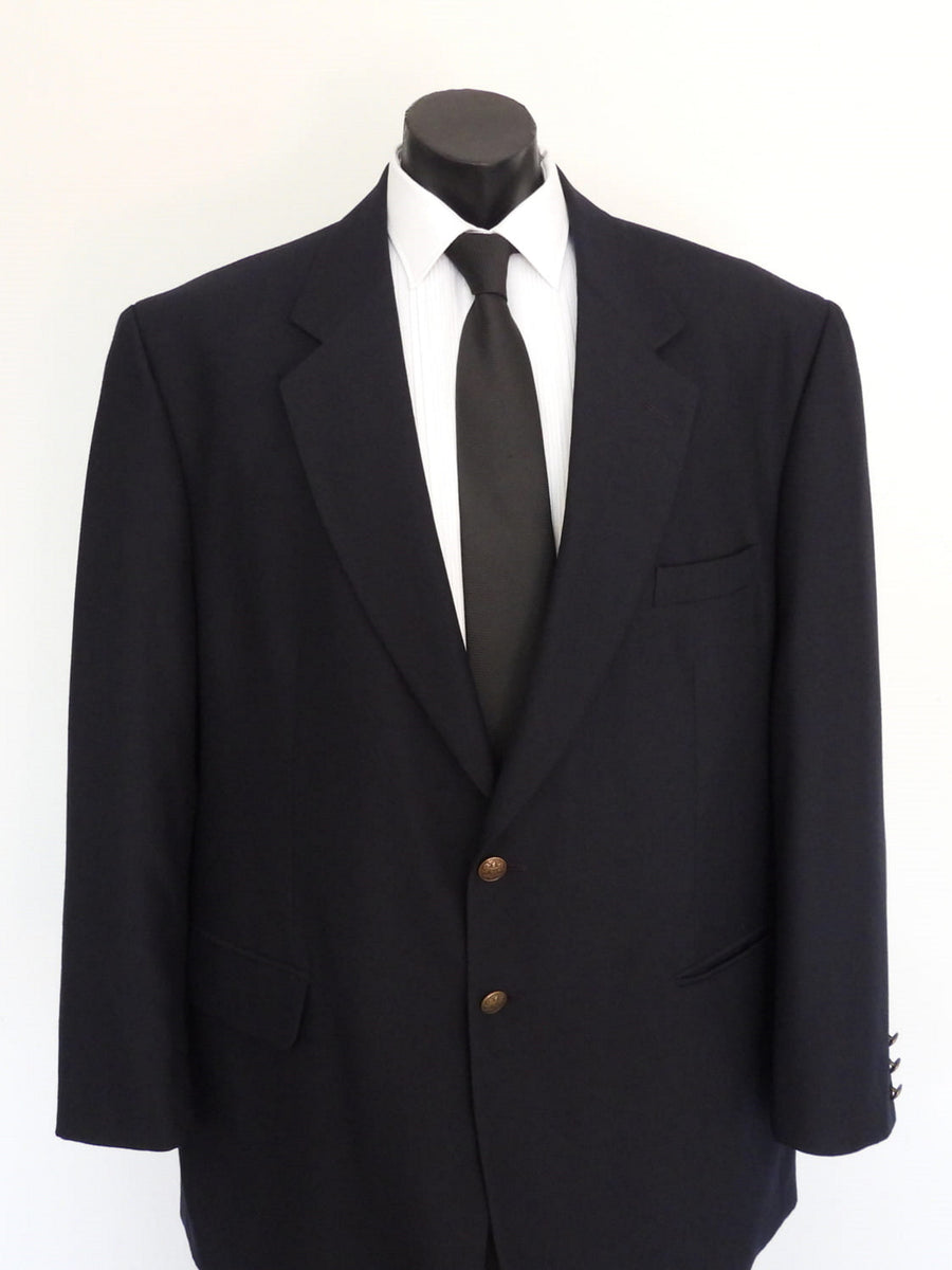 Navy Blue Captains Reefer Jacket by Fletcher Jones XXL Louisa