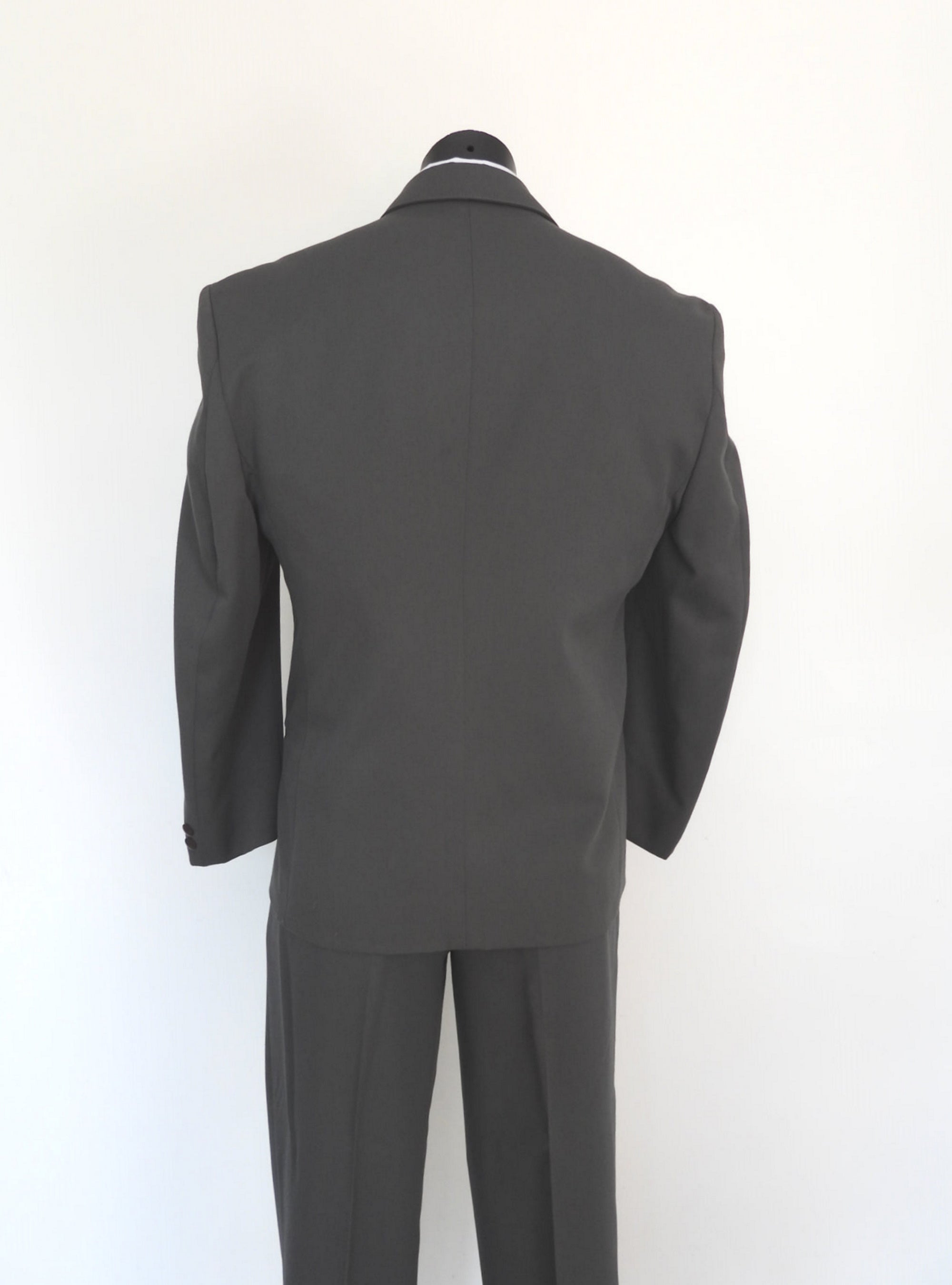 vintage grey double breasted suit by isidors - Small