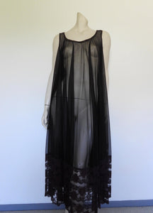 1960s Sheer Black Lacy Negligee Nightgown – Louisa Amelia Jane Vintage