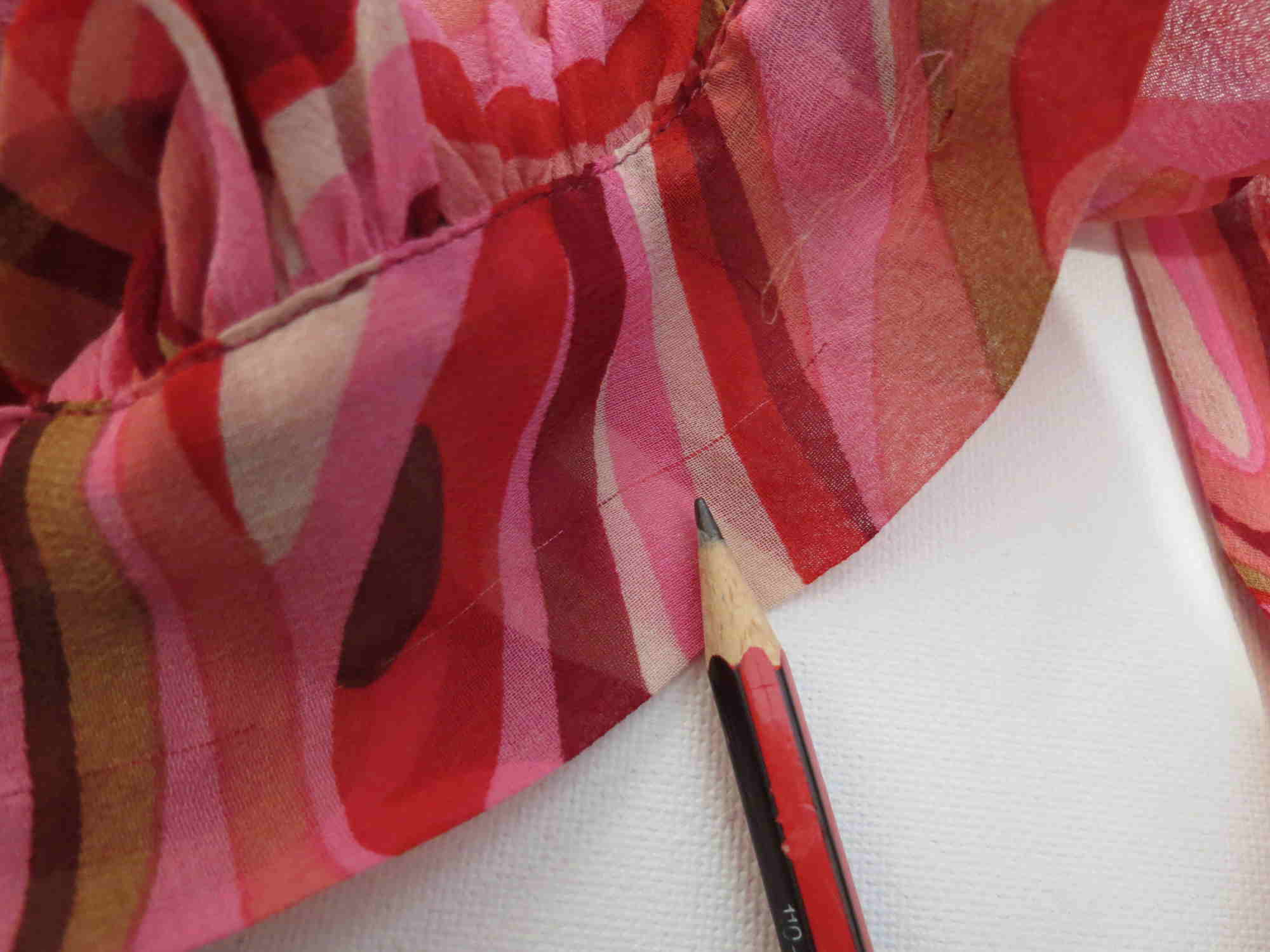 Designer - Jerome L'Huillier - Pink Abstract Print Dress - Bust 86 cm