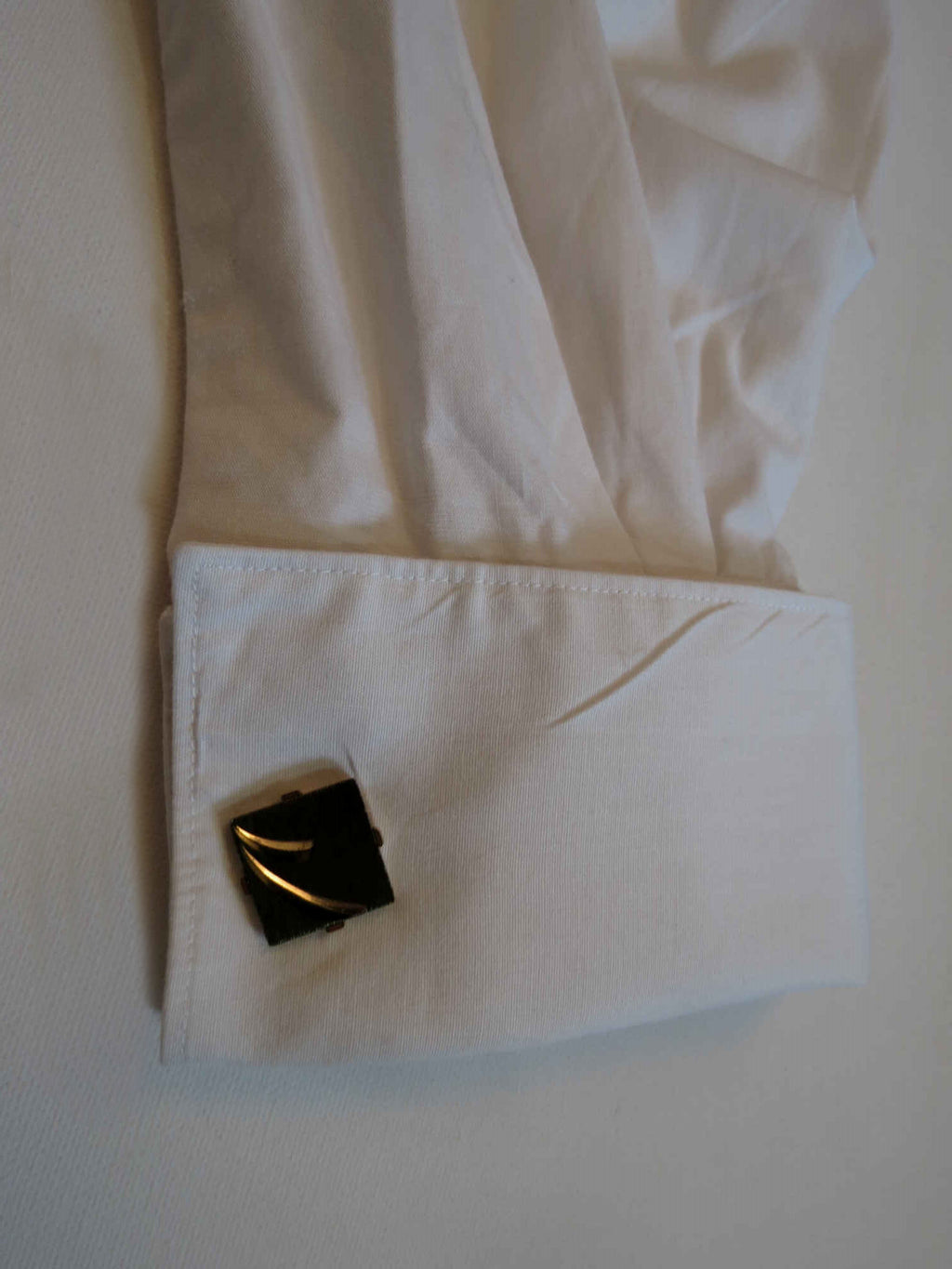 vintage 1970s swank cuff links square black and gold