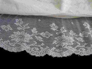 antique edwardian petticoat skirt with lace border