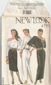 Straight Skirt in Two Lengths - Vintage Pattern - New Look 6795 - 1990s