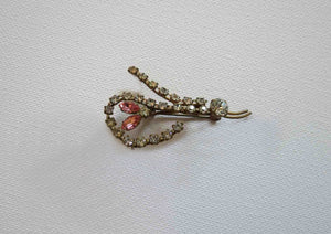 1950s vintage diamante brooch