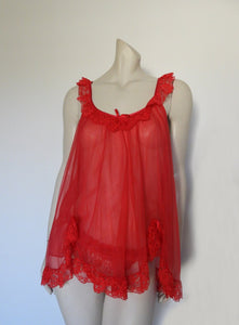Red Babydoll Nightgown - M
